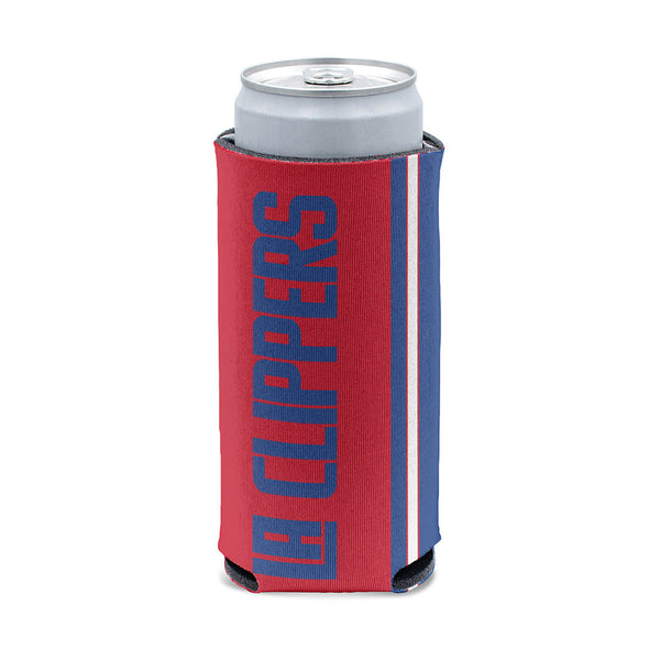 12 oz. Red Slim Can Cooler - Back View