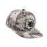 Tie Dye Snapback Hat In Grey - Angled Right Side View
