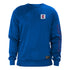 Pullover Poly Fleece Crew Neck Sweatshirt In Blue - Front View