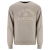 LA Clippers Basketball Vintage Ivory Tonal Crewneck Sweatshirt In Ivory - Front View