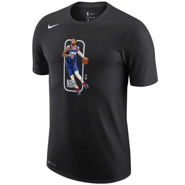 Paul George Player T-Shirt by Nike In Black - Front View