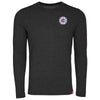 Embroidered Patch Long Sleeve T-Shirt In Black - Front View