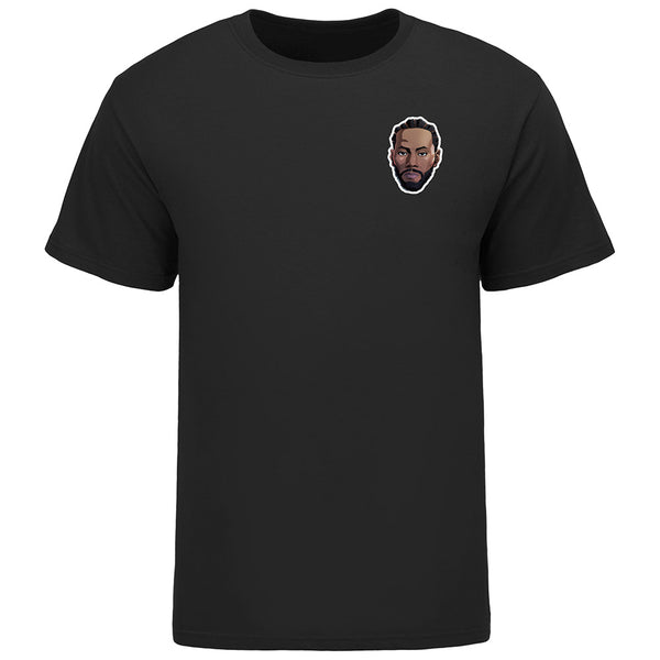 Kawhi Leonard Emoji T-Shirt In Black - Front View