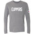 Unisex Triblend Wordmark Long Sleeve T-Shirt In Grey - Front View
