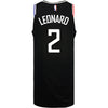 2022-23 LA Clippers City Edition Kawhi Leonard Nike Swingman Jersey In Black - Back View