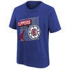 Youth Nike Clippers Jumpman T-Shirt In Blue - Front View
