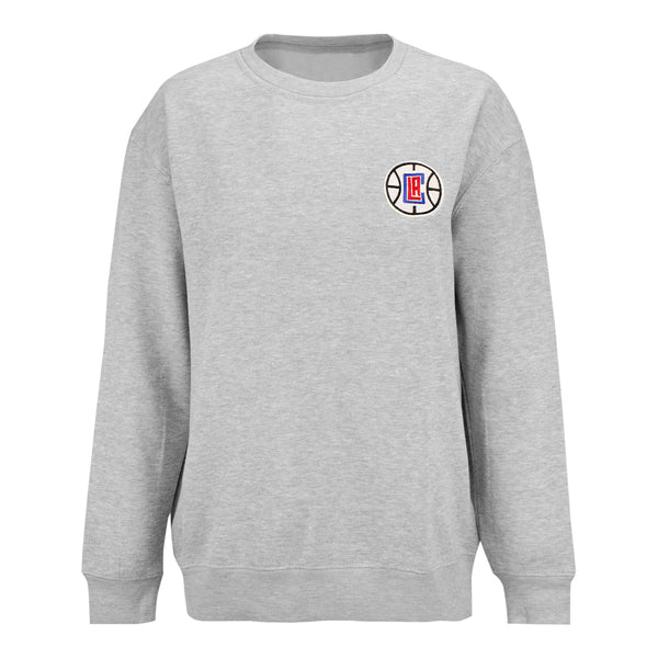 Ladies Oversize Crewneck by Ultra Game in Gray - Front View