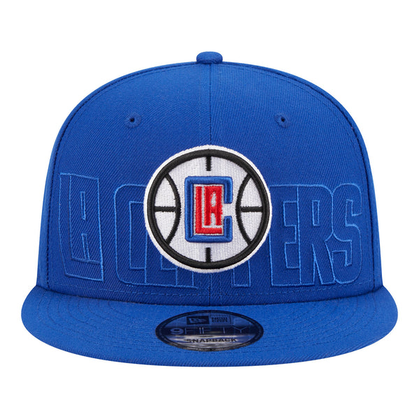 New Era Clippers 2023 Draft 9Fifty Snapback Hat In Blue - Front View