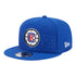 New Era Clippers 2023 Draft 9Fifty Snapback Hat In Blue - Angled Left Side View
