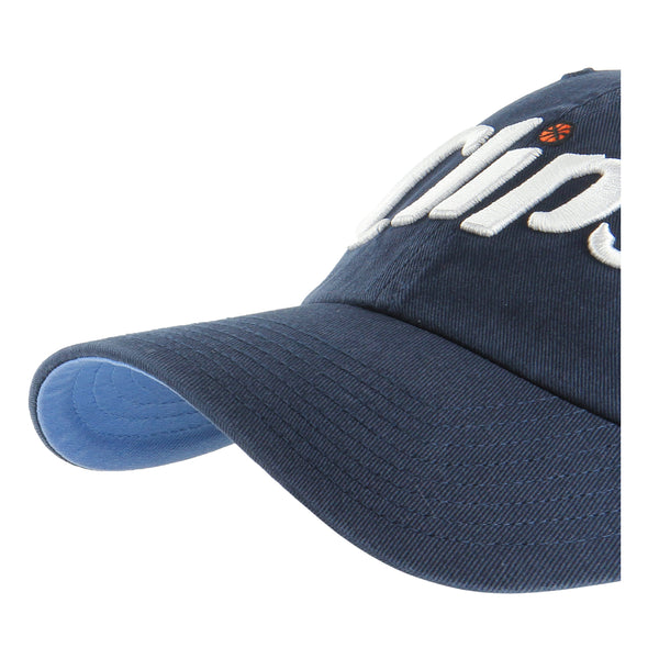 2023-24 LA Clippers CITY EDITION '47 Brand Clean Up Hat - In Blue - Close Up Bill View