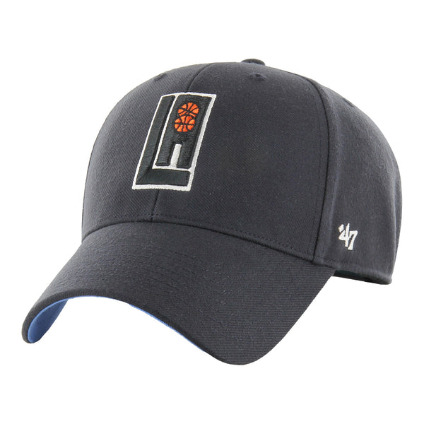 2023-24 LA Clippers CITY EDITION '47 Brand MVP Hat In Blue - Angled Left Side View