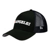 2023-24 LA Clippers CITY EDITION New Era A-Frame Trucker Hat - In Black - Angled Left View