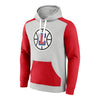 Clippers Fanatics Color Block Team Hooded Sweatshirt - In Grey - Front View