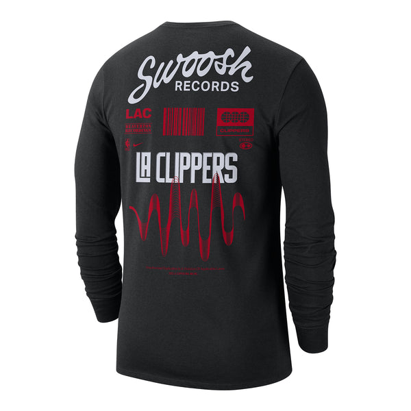  Clippers Nike Long-Sleeve Fade T-Shirt - In Black - Back View