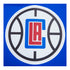 LA Clippers Pro Standard Mesh Baseball Button-Up T-Shirt In Blue, Red & White - Zoom View On Back Graphic