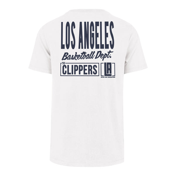2023-24 LA Clippers CITY EDITION '47 Brand Talk Back Franklin T-Shirt - In White - Back View