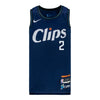 2023-24 LA Clippers CITY EDITION Kawhi Leonard Youth Nike Swingman Jersey In Blue - Front View
