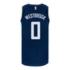 2023-24 LA Clippers CITY EDITION Russell Westbrook Nike Swingman Jersey In Blue - Back View