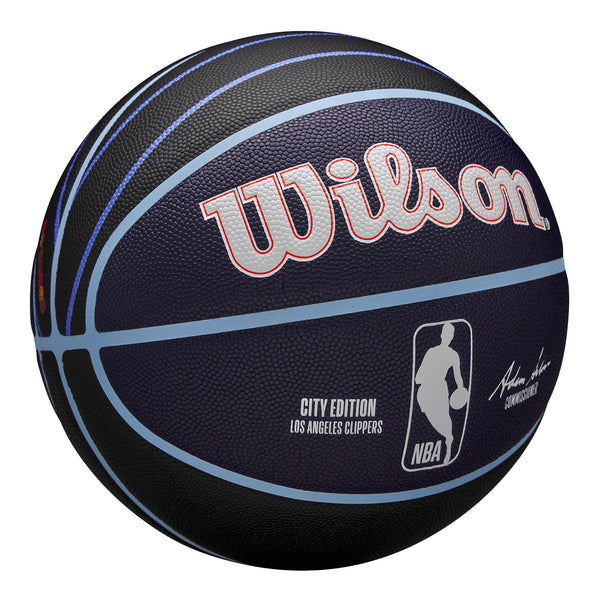 2023-24 LA Clippers CITY EDITION Wilson Collector Basketball - In Blue - Angled Right View