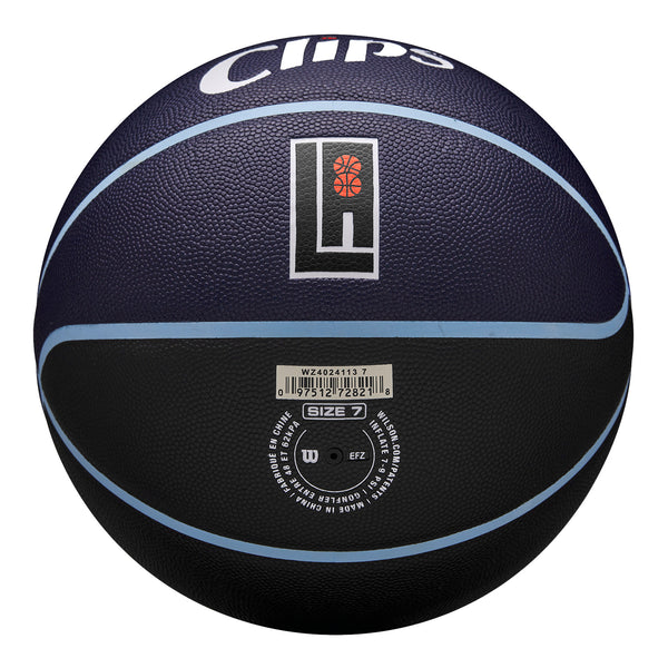2023-24 LA Clippers CITY EDITION Wilson Collector Basketball - In Blue - Alternate Overhead View
