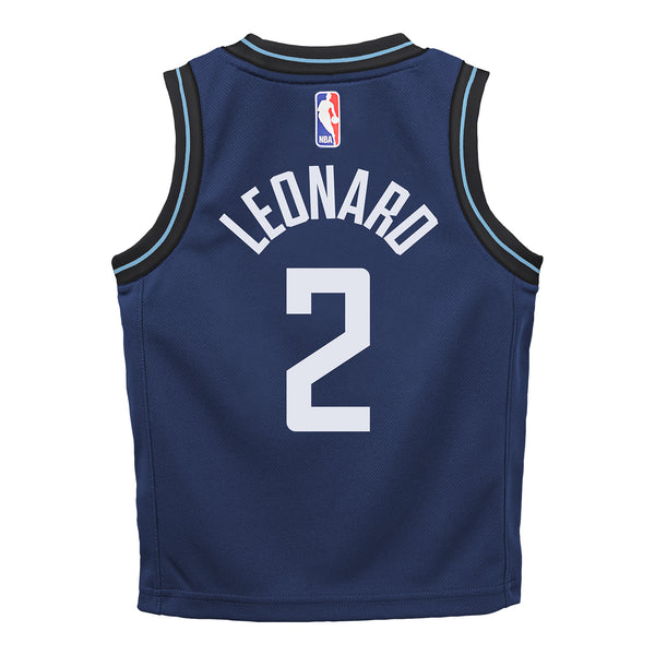 2023-24 LA Clippers CITY EDITION Kawhi Leonard Toddler Nike Swingman Jersey - In Blue - Back View