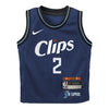 2023-24 LA Clippers CITY EDITION Kawhi Leonard Toddler Nike Swingman Jersey - In Blue - Front View