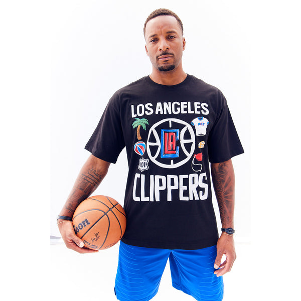 LA Clippers x Market Black T-Shirt - Front View On Norman Powell