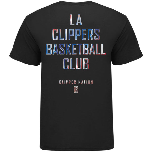 LA Clippers Neon Chrome T-Shirt in Black - Back View