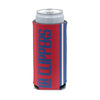 12 oz. Red Slim Can Cooler - Back View