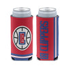 12 oz. Red Slim Can Cooler - Front and Back View