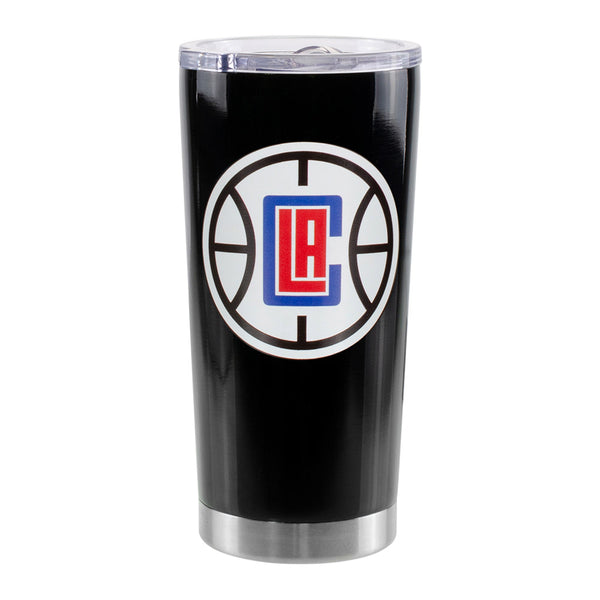 LA Clippers 20 oz. Stainless Steel City Edition Tumbler in Black - Back View