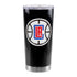 LA Clippers 20 oz. Stainless Steel City Edition Tumbler in Black - Back View