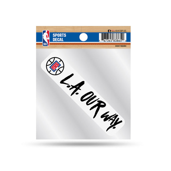 4x4 LA Our Way Decal in White - Front View