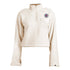 Ladies New Era Clippers 1/4 Zip Sherpa Jacket in Cream - Front View