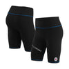 Ladies WEAR by Erin Andrews Clippers Bike Shorts in Black - Front and Back View