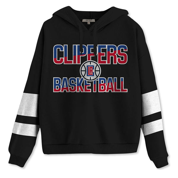 Ladies Basketball Sweatshirt in Black - Front View