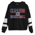 Ladies Basketball Sweatshirt in Black - Front View