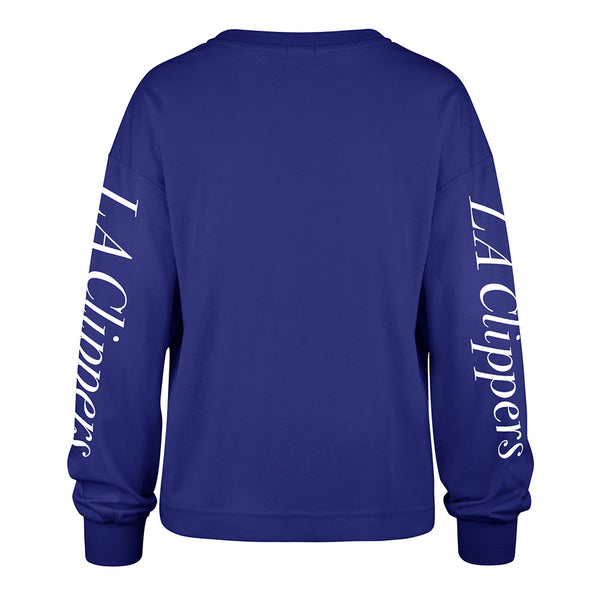 Ladies Marlow Bell Long Sleeve T-Shirt in Blue - Back View