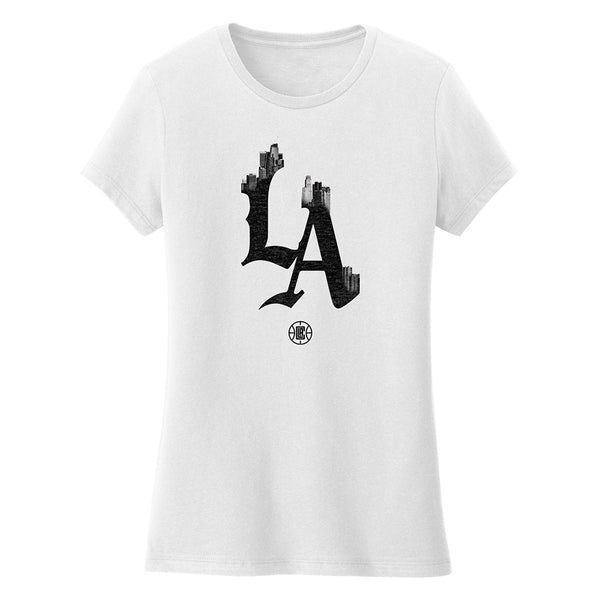 Ladies City Logo T-Shirt in White - Front View