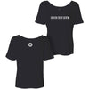 Ladies Driven Over Given T-Shirt in Black - Front and Back View