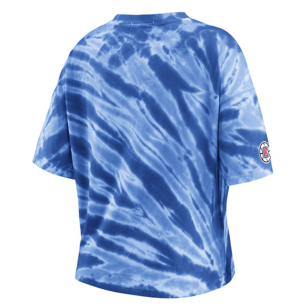 Ladies WEAR by Erin Andrews Clippers Tie-Dye T-Shirt in Blue - Back View