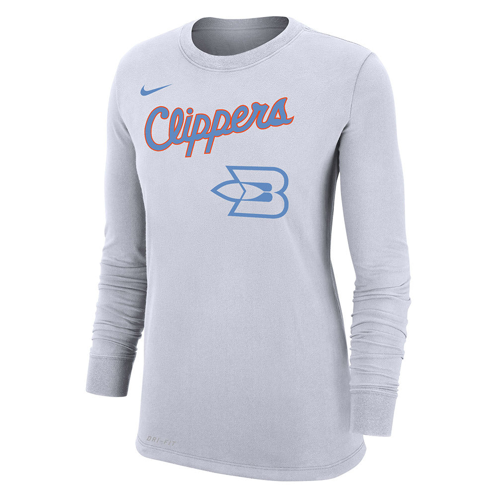 La Clippers 2021 La Clippers City Edition Moments Mixtape Ladies Nike Long Sleeve T-Shirt
