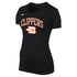 2021 LA Clippers City Edition Moments Mixtape Ladies Nike T-Shirt in Black - Front View