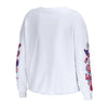 Ladies WEAR by Erin Andrews Celebration Long Sleeve T-Shirt In White - Back View