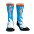 Clippers Rock 'Em 2021-22 City Edition Moments Mixtape Socks In Blue, White and Orange