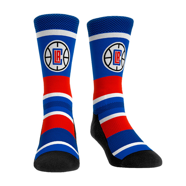 Clippers Rock 'Em Tech Stripe Socks In Blue and Red