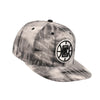 Tie Dye Snapback Hat In Grey - Angled Right Side View