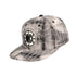 Tie Dye Snapback Hat In Grey - Angled Left Side View