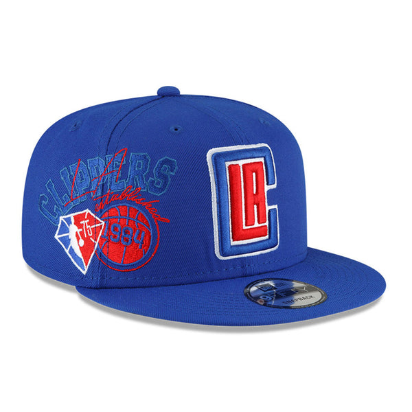Clippers New Era 9FIFTY Back Half Snapback Hat in Blue - Angled Right Side View