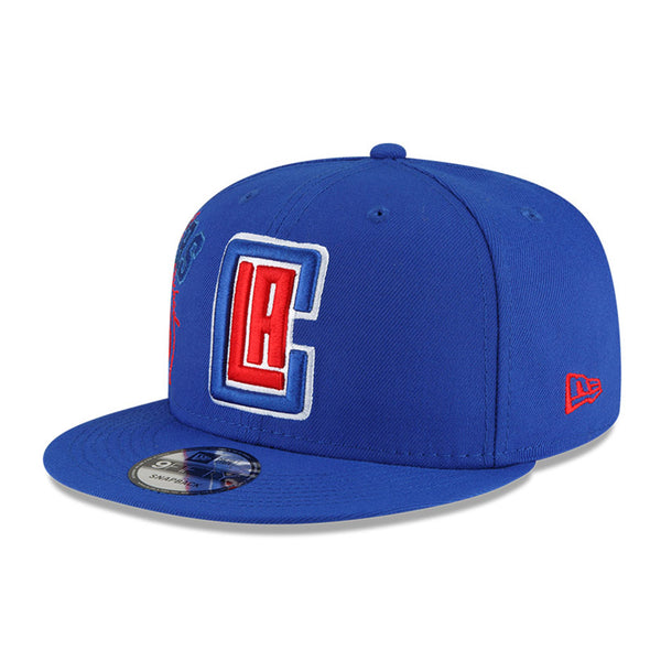Clippers New Era 9FIFTY Back Half Snapback Hat in Blue - Angled Left Side View